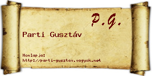 Parti Gusztáv névjegykártya
